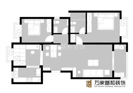 揚(yáng)中浩云灣100平北歐風(fēng)裝修設(shè)計(jì)